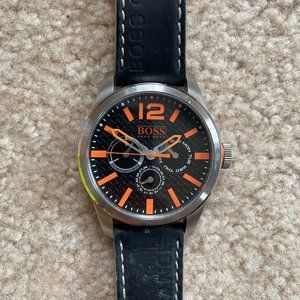 Hugo Boss Watch, 45mm (genuine leather strap - 24mm)